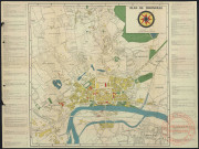 « PLAN DE THIONVILLE ».- Plan de la ville par quartiers. Noms de rues.