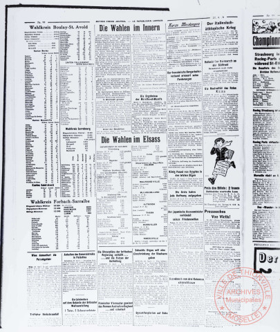 [Reproduction d'articles du Républicain-Lorrain de 1936]