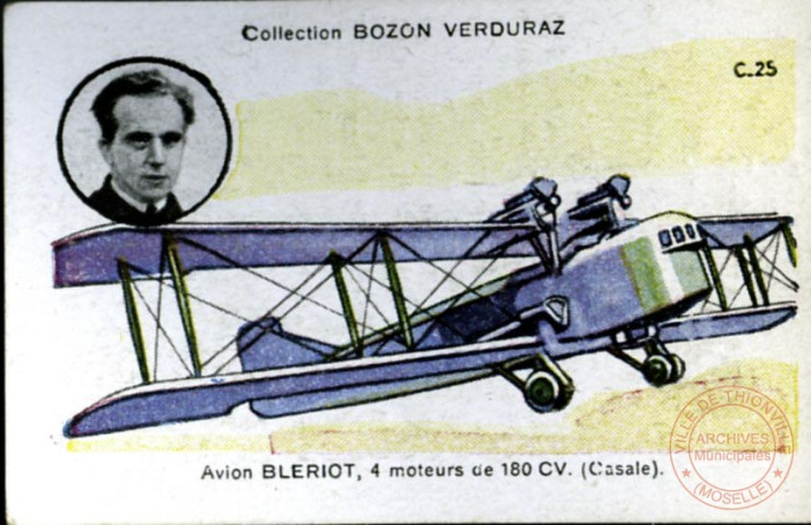 Avion Blériot, 4 moteurs de 180 CV. (Casale).