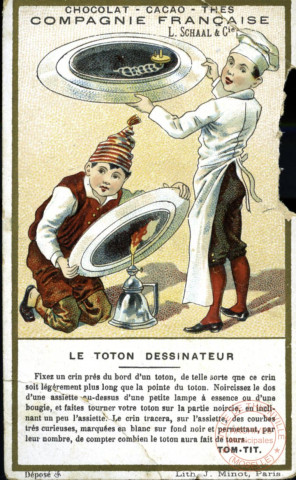 Le toton dessinateur (enfants dessinant sur une assiette noircie grâce à une toupie)