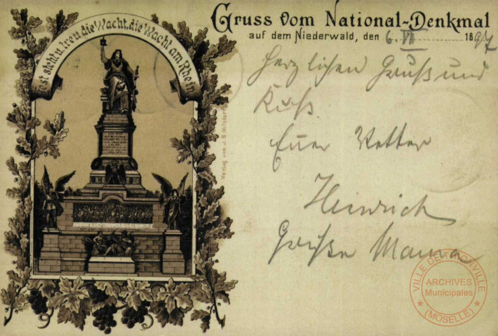 Gruss von National-Denkmal