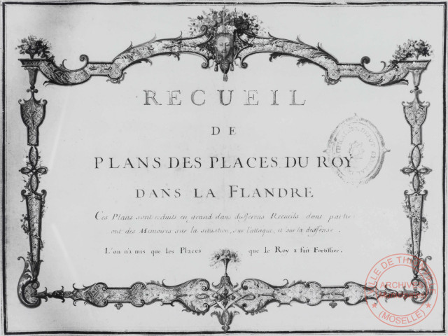 Recueil de plans des places du Roy dans la Flandre - Plan et profil de Casal