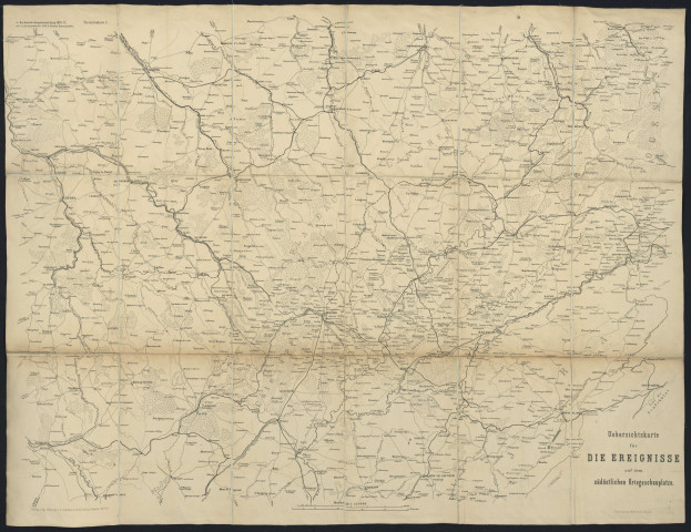 UEBERSICHTSKARTE FÜR DIE EREIGNISSE AUF DEM SÜDÖSTLICHEN KRIEGSSCHAUPLATZE