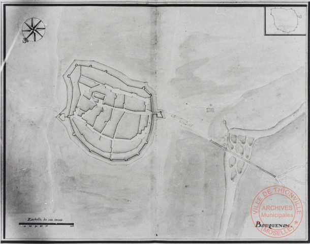 Recueil de plans des Places du Roy dans les Flandres par Louvois - Bouquenom.
