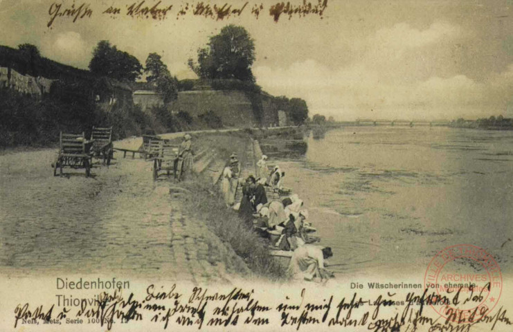 Diedenhofen = Thionville : die Wäscherinnnen = Les Laveuses