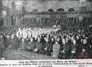 Journée allemande à Thionville : rassemblement au casino pour le discours du Kreisleiter (chef de district) Julius Weber