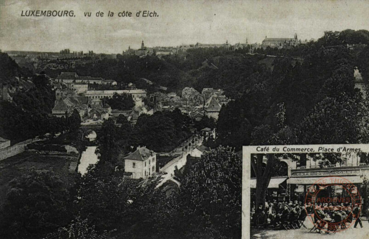 Luxembourg, vu de la côte d'Eich.