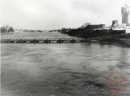 Pont provisoire sur la Moselle à Beauregard