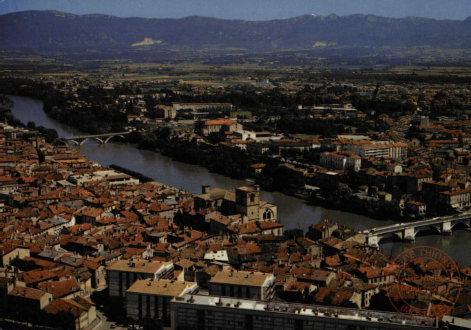 ROMANS-SUR-ISERE (Drome)- La Ville, l'Isère,Bourg de Péage et la Chaîne du Vercors