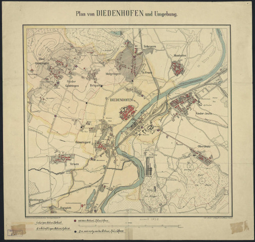 PLAN VON DIEDENHOFEN UND UMGEBUNG