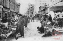 Cartes d'Autrefois (1890-1920) - Commerce, foires et marchés - Nice - Le Marché aux Fleurs Cours Saleya