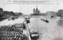 Cartes d'Autrefois (1890-1920) - Vues de Paris - Les Berges de la Seine - Quai de la Tournelle - Au Pont de l'Archevêché et au Pont St-Louis