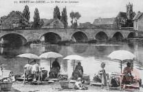 Cartes d'Autrefois (1890-1920) - France pittoresque - Moret-sur-Loing - Le Pont et les Laveuses