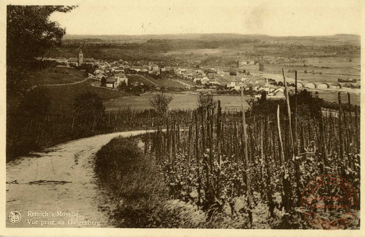 Remich s/Moselle. Vue prise du Galgenberg.