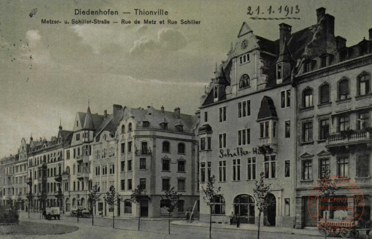 Diedenhofen - Metzer- u. Schiller-Strasse / Thionville - Rue de Metz et Rue Schiller