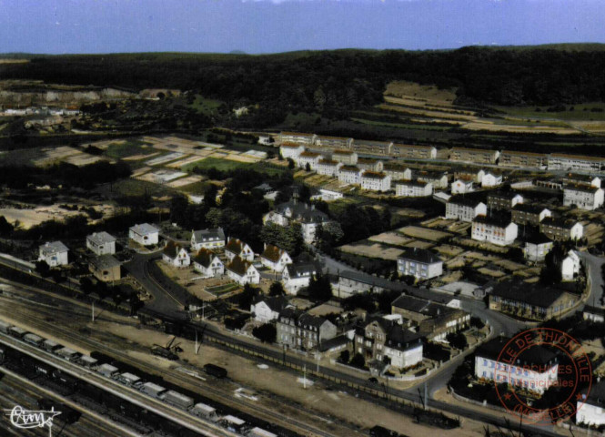 Audun-le-Tiche (Moselle) - La frontière - Vue aérienne