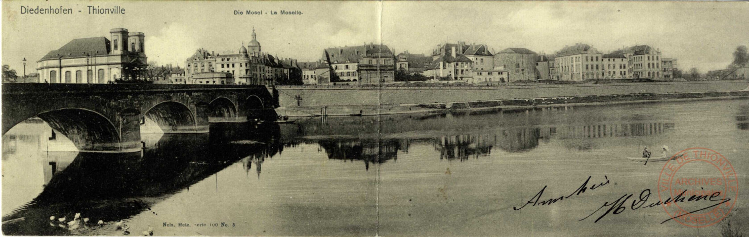 Diedenhofen - Thionville. Die Mosel - La Moselle