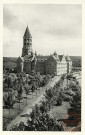 Clervaux. L'Abbaye vue du Jardin.