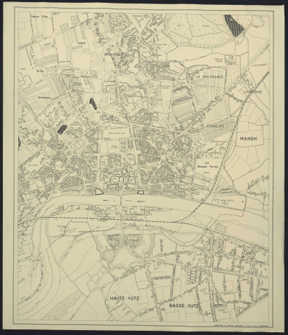 [THIONVILLE]/ dressé par le Service municipal du Plan et de l'Urbanisme - Thionville, La Briquerie, St. François, La Malgrange, Basse-Yutz.