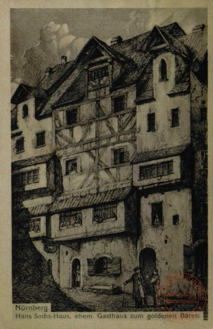 Nürnberg/ Hans Sachs-Haus, ehem. Gasthaus zum goldenem Bären.