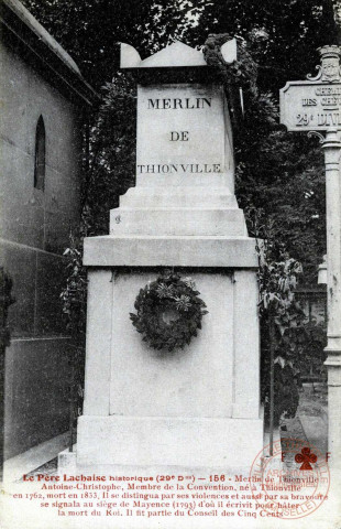 Le Père Lachaise historique (29eDon) - 156 - Merlin de Thionville [ancien aspect de la Tombe de Merlin de Thionville]