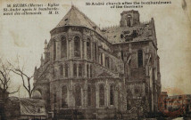 Reims (Marne) - Eglise St André après le bombardement des allemands