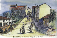 Joeuf d'hier - L'ancien village, la rue du Pont au début du siècle
