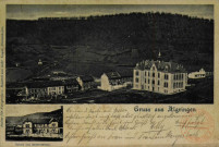 Gruss aus Algringen - Schule und Gemeindehaus