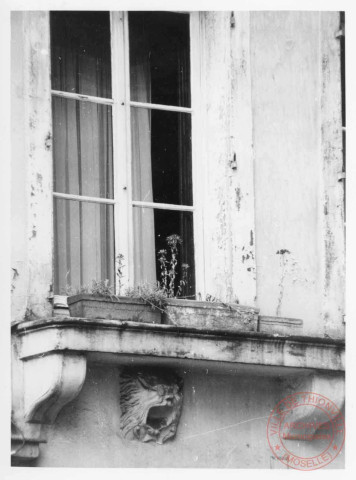6 rue du Pont (actuelle rue Georges Ditsch), à l'aplomb de la cave, une cavité dite "cuvette", sculptée en forme de mufle de lion, qui servait à caler la chèvre (poulie) nécessaire à l'acheminement des tonneaux - Thionville
