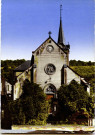 Rosselange (Moselle) - L'église paroissiale et la Grotte de N.-D. de Lourdes