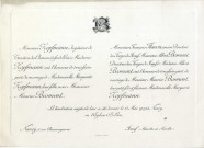 Faire-part de de mariage de Maurice Bosment avec Marguerite Zopfmann à Nancy (1919).