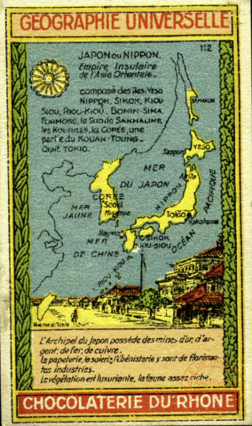Géographie universelle - Carte du Japon ou Nippon