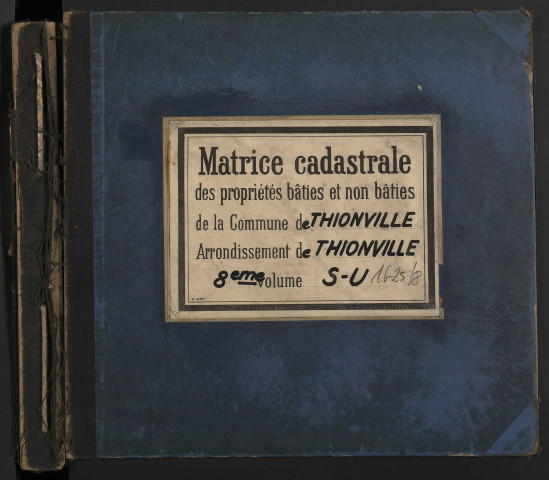 Matrice cadastrale des propriétés bâties et non bâties : liste des propriétaires [S - U] (1904-1929)