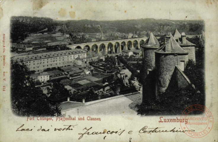 Fort Thüngen, Pfaffenthal und Clausen. Luxembourg.
