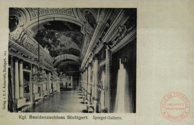 Kgl. Residenzschloss Stuttgard. Spiegel-Gallerie.