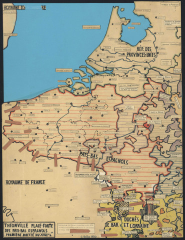 THIONVILLE PLACE FORTE DES PAYS-BAS ESPAGNOLS PREMIERE MOITIE DU XVIIème SIECLE