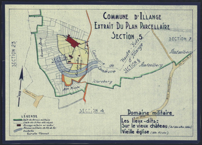 COMMUNE D'ILLANGE. EXTRAIT DU PLAN PARCELLAIRE SECTION 5