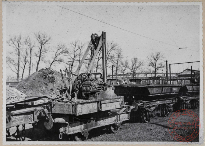 Grue à vapeur rendue inutilisable.