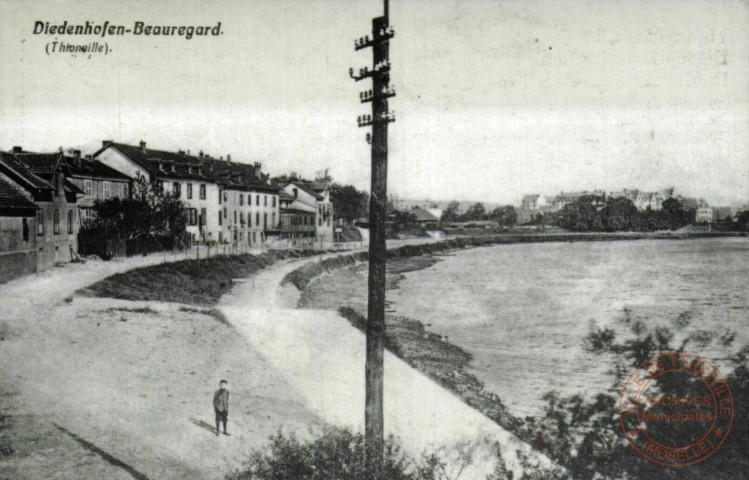 Diedenhofen-Beauregard (Thionville) - Thionville en 1905 - la Moselle à Beauregard