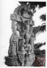 Bildstock de Bohler, route d'Usselkirch à Breistroff-la-Grande. Croix monumentale de 5m de hauteur datée 1715