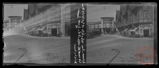 Reims (51) - Rue de l'Arbalète, les galeries Rémoises au fond (Maison Lorin et Tricot)