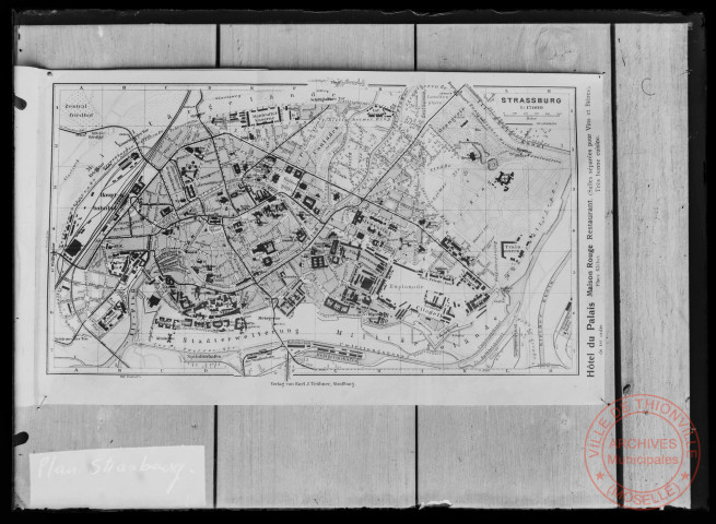 Reproduction d'un plan de la ville de Strasbourg