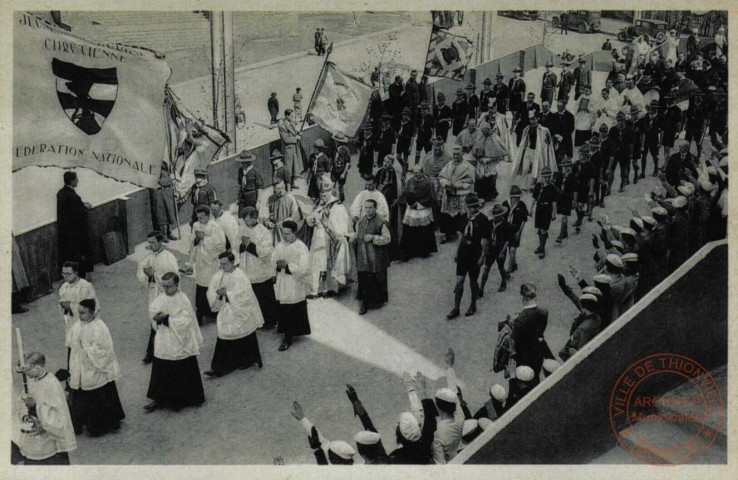 Exposition Bruxelles 1935 - Palais de la Vie Catholique - Le Cortège Inaugural