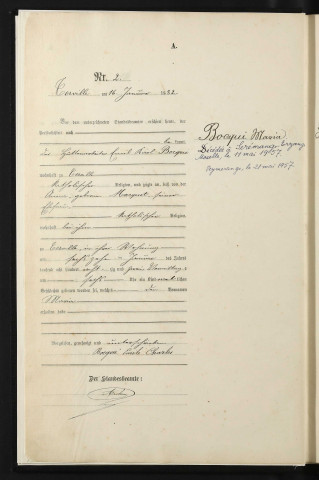 Registre d'état civil (Mariages 1882-1892)