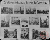 [Mosaïque de photos sur le siège et le bombardement de Thionville en 1870]