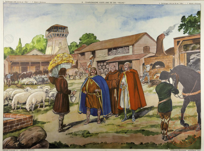 Roland à Roncevaux.- Charlemagne visite une de ses villas.