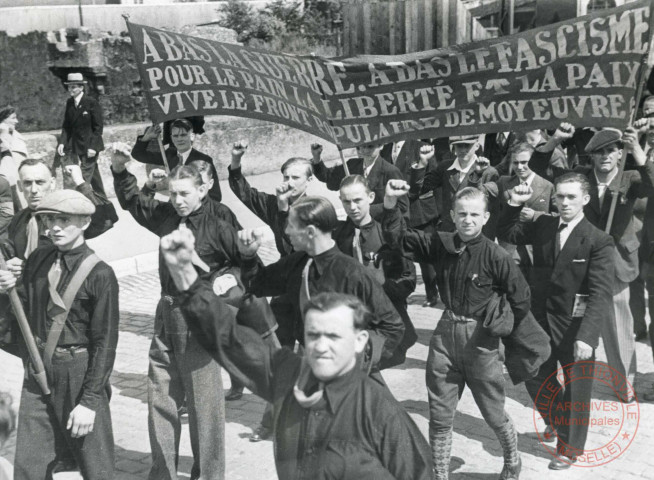 Manifestation du Front Populaire à Metz le 1er mai 1936