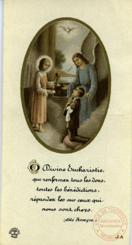 Souvenir de ma Communion Solennelle et de la rénovation des Voeux de Baptême en l'église Saint-Maximin de Thionville le 1er juin 1958 - Gilbert DANIEL