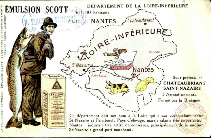 Département de la Loire-Inférieure - Chef-lieu : Nantes