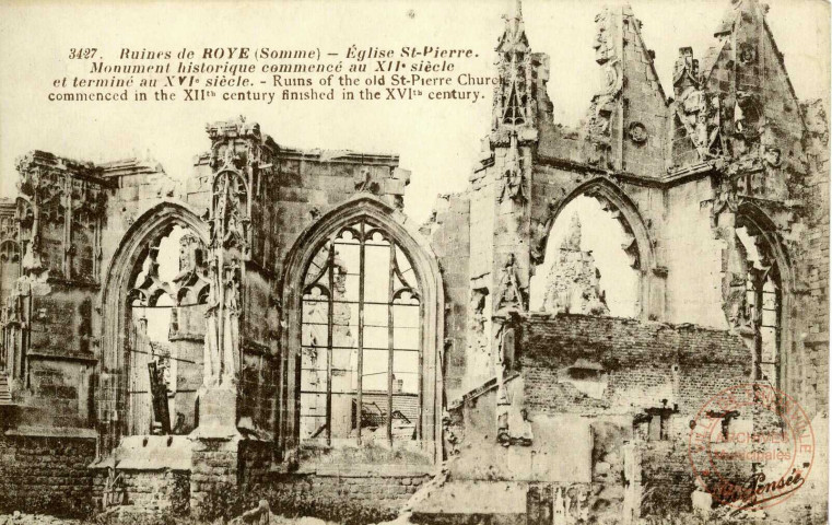 Ruines de Roye (Somme)-Eglise St-Pierre.